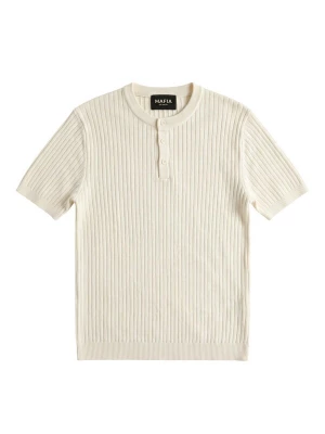 Foto van product Kleidermafia Shirt 'Slim Fit Button Knit T-shirt - Ecru' ecru