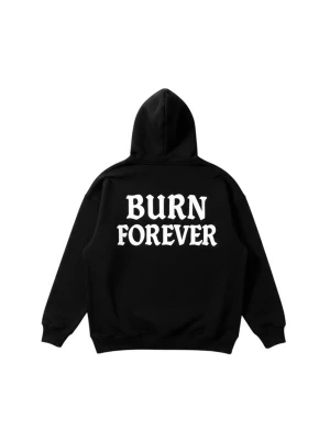 Foto van product Kleidermafia Sweatshirt 'Oversize “Burn Forever” Hoodie - Black' zwart
