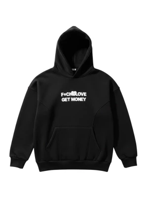 Foto van product Kleidermafia Sweatshirt 'Oversize Get Money Hoodie - Black' zwart
