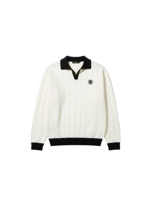 Foto van product Kleidermafia Trui 'Oversized Embroidered Polo Sweater - Ecru' ecru