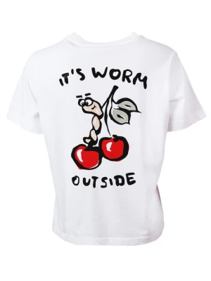Foto van product Kleinigkeit Shirt 'Big Worm' poederroze / rood / wit