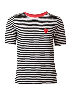 Foto van product Kleinigkeit Shirt 'Fru' rood / zwart / wit