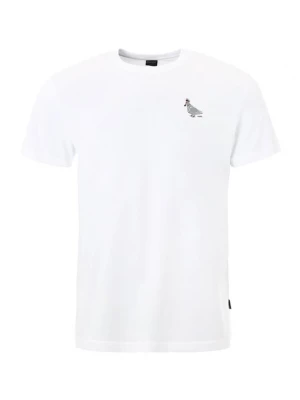 Foto van product Kleinigkeit Shirt 'Moin Taube' grijs / kreeft / zwart / wit