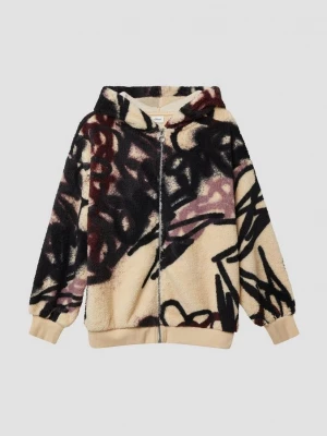 Foto van product Knus oversized jack van teddy-pluche met graffitiprint s.Oliver beżowy
