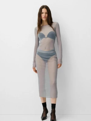 Foto van product Kokerrok Bershka zilverkleurig
