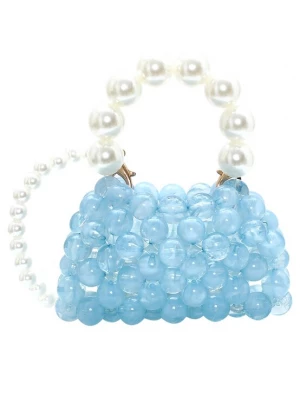 Foto van product Koosh Handtas blauw / parelwit