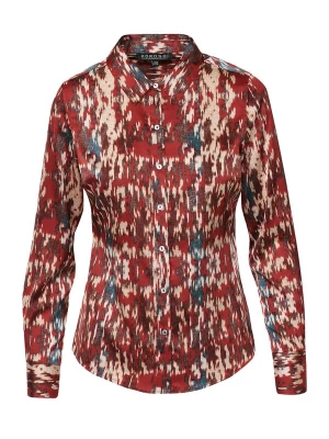 Foto van product KOROSHI Blouse blauw / brons / bloedrood