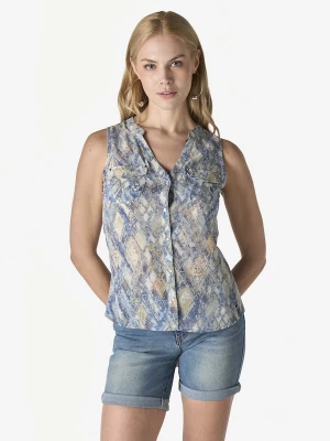 Foto van product KOROSHI Blouse ecru / saffier / bruin / kiwi