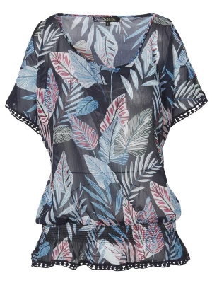 Foto van product KOROSHI Blouse navy / duifblauw / donkerroze