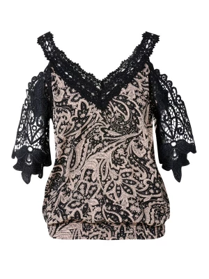 Foto van product KOROSHI Blouse rosé / zwart