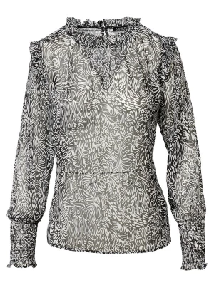 Foto van product KOROSHI Blouse zwart / offwhite