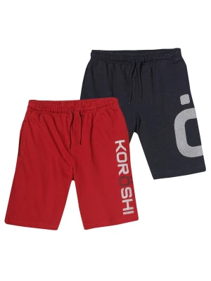Foto van product KOROSHI Broek nachtblauw / donkerrood / offwhite