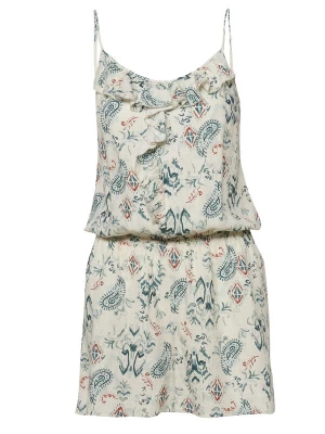 Foto van product KOROSHI Jumpsuit duifblauw / bruin / wit