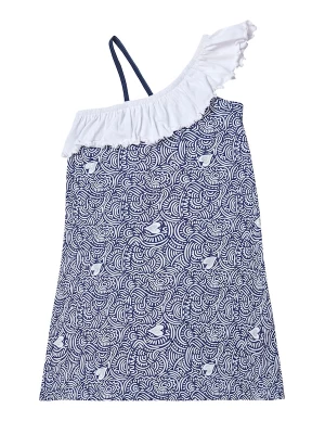 Foto van product KOROSHI Jurk navy / wit