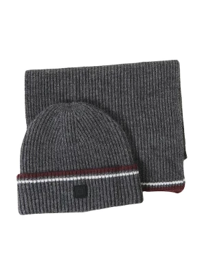 Foto van product KOROSHI Muts bruin / grijs / wit