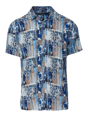 Foto van product KOROSHI Overhemd blauw / nachtblauw / bruin / wit