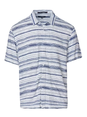 Foto van product KOROSHI Overhemd donkerblauw / wit