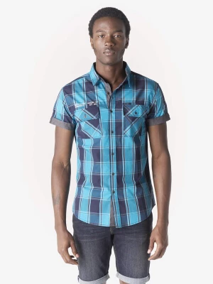 Foto van product KOROSHI Overhemd navy / azuur / enziaan / grijs