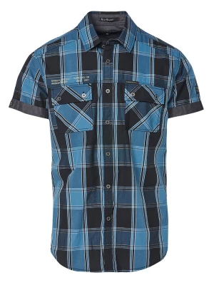 Foto van product KOROSHI Overhemd navy / hemelsblauw / zwart