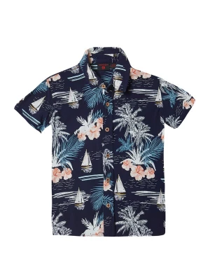 Foto van product KOROSHI Overhemd navy / lichtblauw / oranjerood / wit