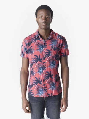 Foto van product KOROSHI Overhemd navy / lichtblauw / pitaja roze / wit
