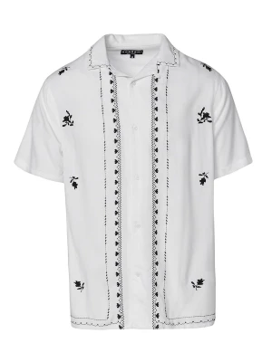Foto van product KOROSHI Overhemd zwart / offwhite