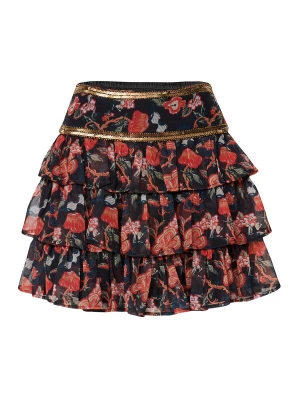 Foto van product KOROSHI Rok goud / donkergrijs / rood / zwart