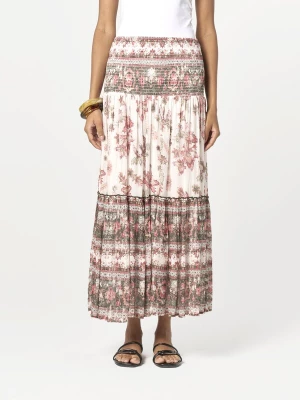 Foto van product KOROSHI Rok kaki / rosa / oudroze / wit