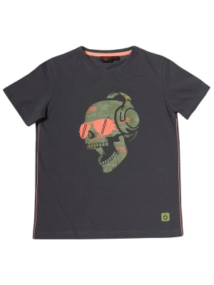Foto van product KOROSHI Shirt antraciet / olijfgroen / koraal