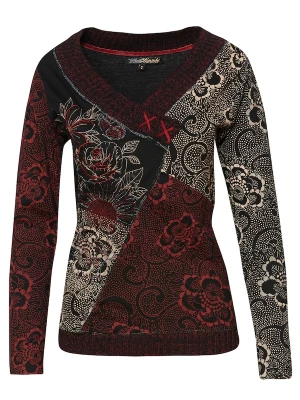 Foto van product KOROSHI Shirt beige / rood / zwart