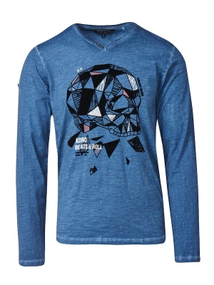 Foto van product KOROSHI Shirt blauw / zwart / wit