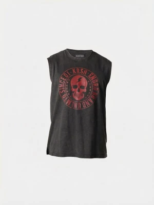 Foto van product KOROSHI Shirt bloedrood / zwart