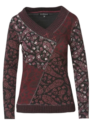 Foto van product KOROSHI Shirt bordeaux / pastelrood / zwart / zilver