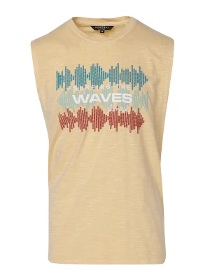 Foto van product KOROSHI Shirt cyaan blauw / kreeft / lichtoranje / wit
