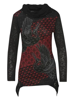 Foto van product KOROSHI Shirt grijs / rood / zwart