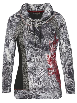 Foto van product KOROSHI Shirt grijs / rood / zwart / wit