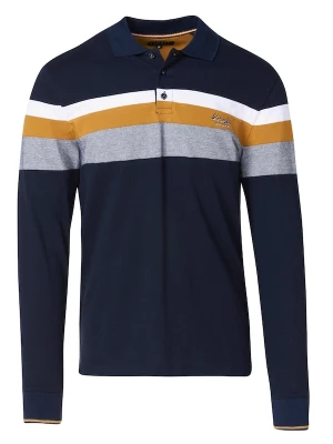 Foto van product KOROSHI Shirt navy / safraan / grijs / wit