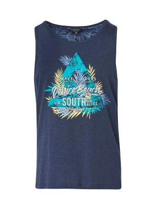 Foto van product KOROSHI Shirt navy / turquoise / lichtgeel
