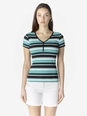 Foto van product KOROSHI Shirt smaragd / zwart / wit