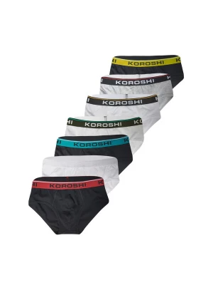 Foto van product KOROSHI Slip lichtgrijs / bloedrood / zwart / wit