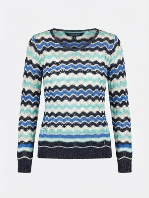 Foto van product KOROSHI Trui blauw / hemelsblauw / zwart
