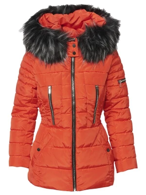 Foto van product KOROSHI Winterjas oranjerood / zwart gemêleerd