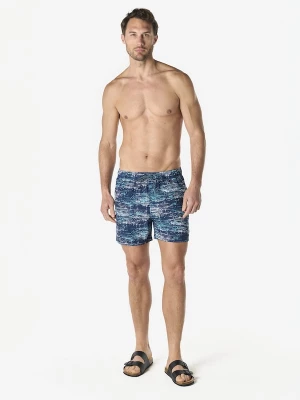 Foto van product KOROSHI Zwemshorts donkerblauw / mintgroen / wit