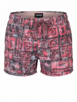 Foto van product KOROSHI Zwemshorts framboos / zwart