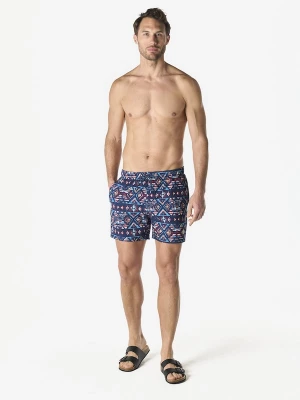 Foto van product KOROSHI Zwemshorts marine / rood / offwhite