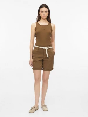 Foto van product Korte broek met gevlochten riem s.Oliver bruin