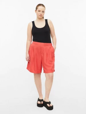 Foto van product Korte broek van luchtige linnenmix QS rood