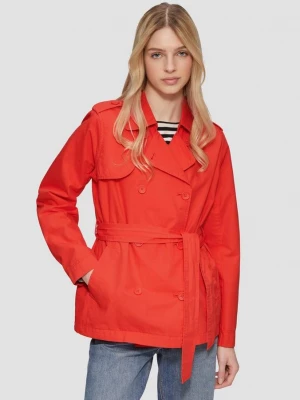Foto van product Korte katoenen trenchcoat met riem QS rood