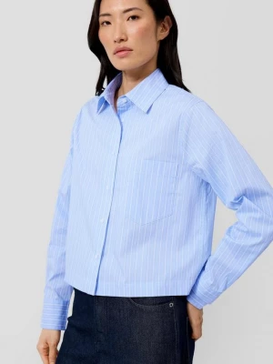 Foto van product Korte overhemdblouse in popeline s.Oliver blauw