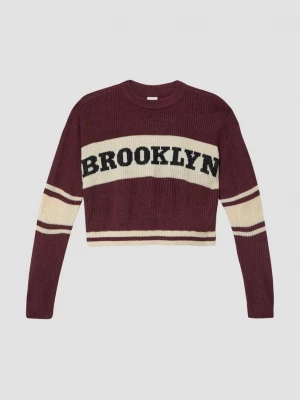 Foto van product Korte oversized trui met letters s.Oliver rood